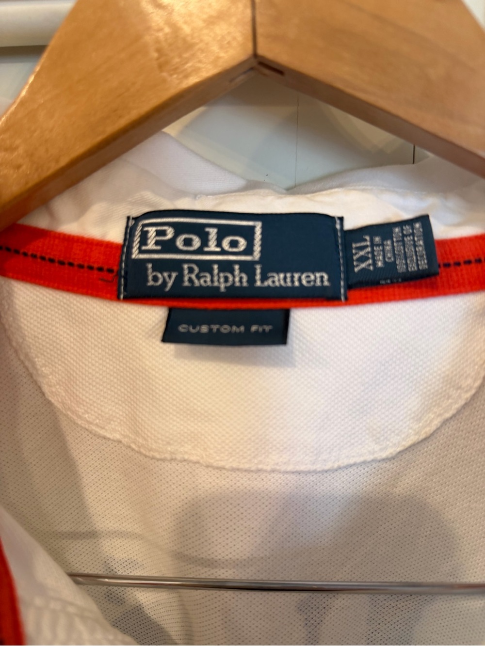 Ralph Lauren White Polo with Red & Navy Rescue Crest - Picture 2 of 4
